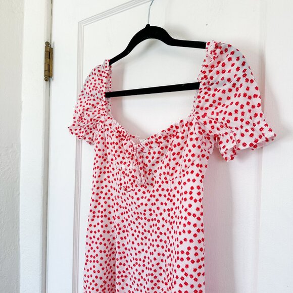 Princess Polly | Ga Ga Floral Midi Summer Sundress Dress in White & Red Size 4 - Picture 5 of 8